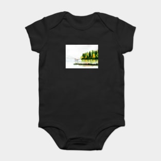 Float Plane in Fog, Pacific Northwest Baby Bodysuit